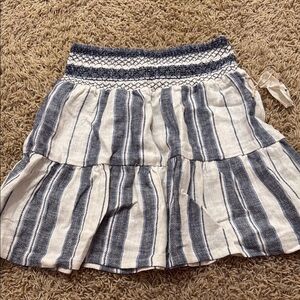 Striped Blue and White Women's Skirt